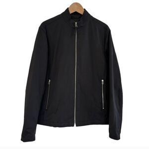 Theory Tremont Bomber Jacket Mens Med Black Performance Neoteric Full Zip Modern